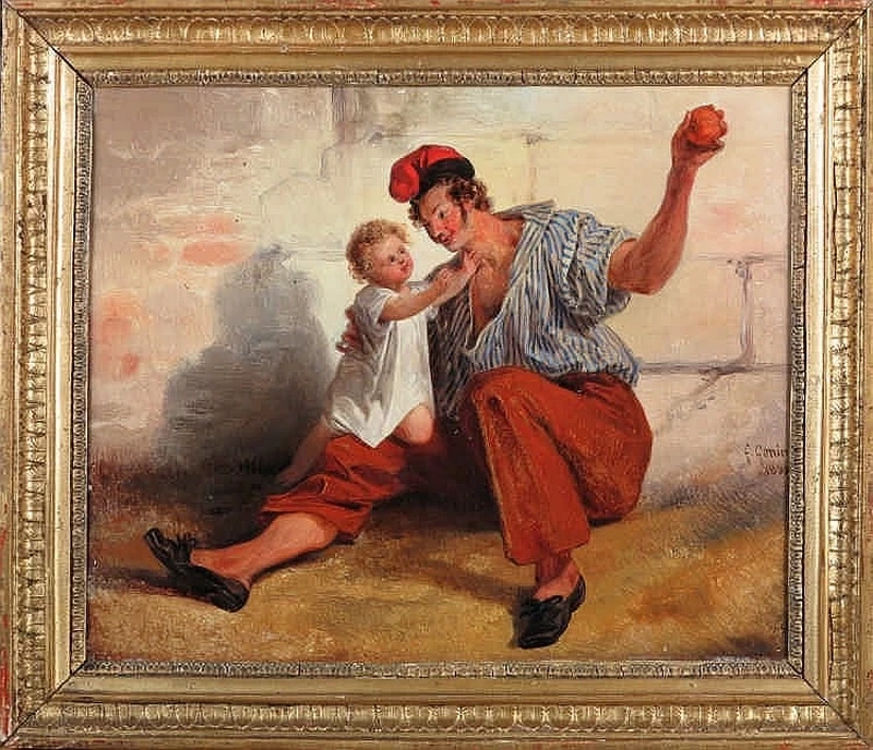 Pescatore con bambino